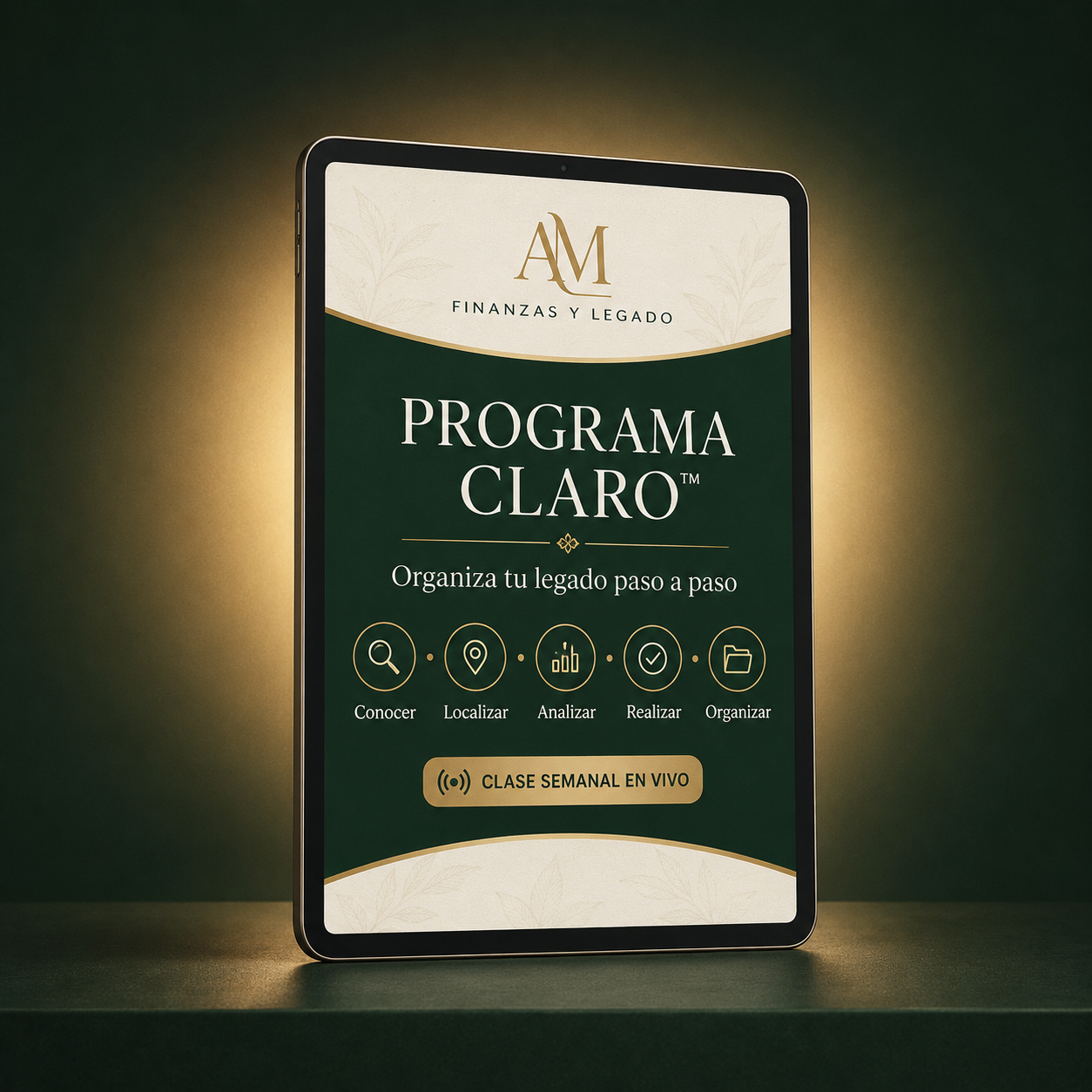 Programa CLARO en una tableta